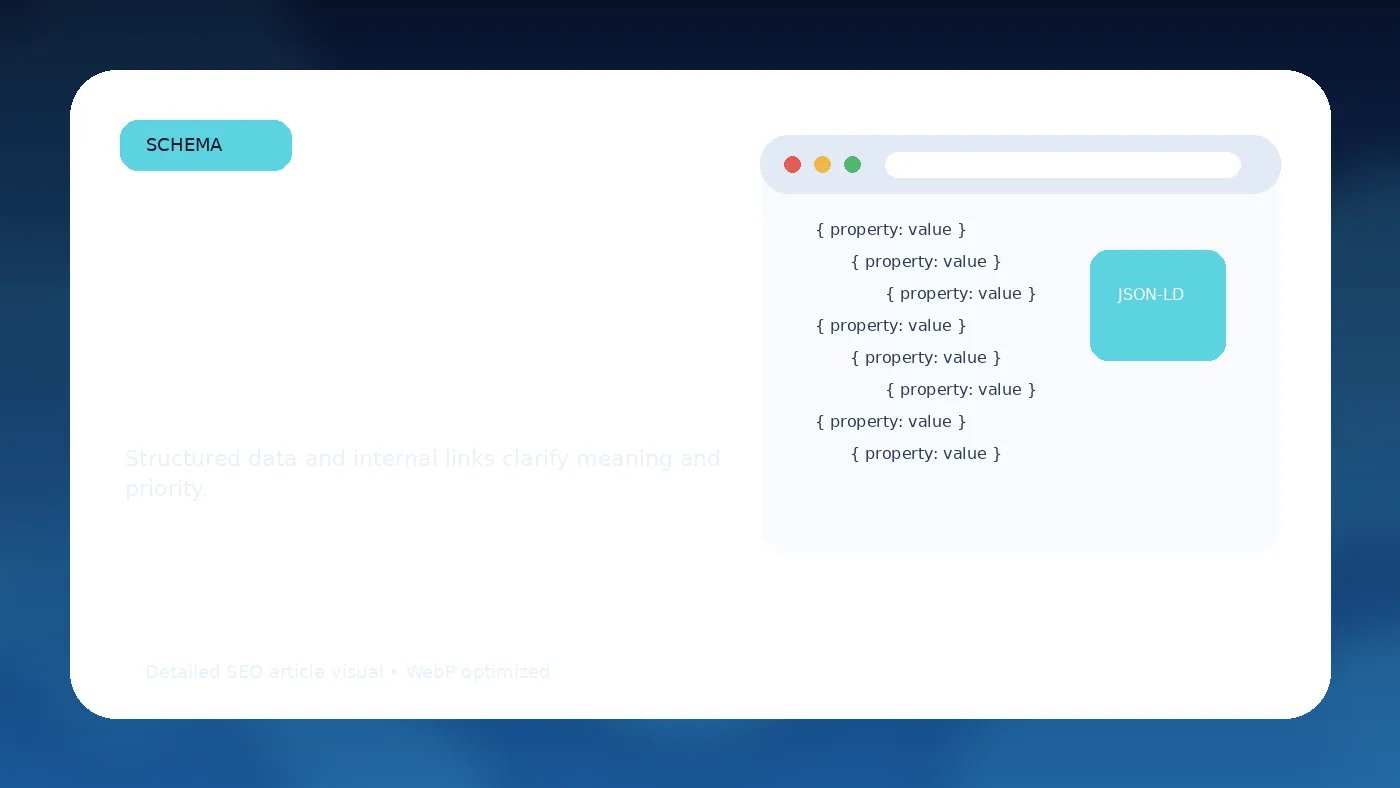 Structured data and internal linking audit for a complete technical SEO checklist