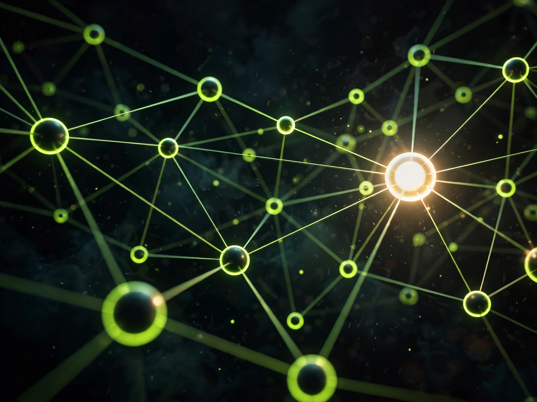 Abstract 3D network diagram showing clean website architecture and internal linking